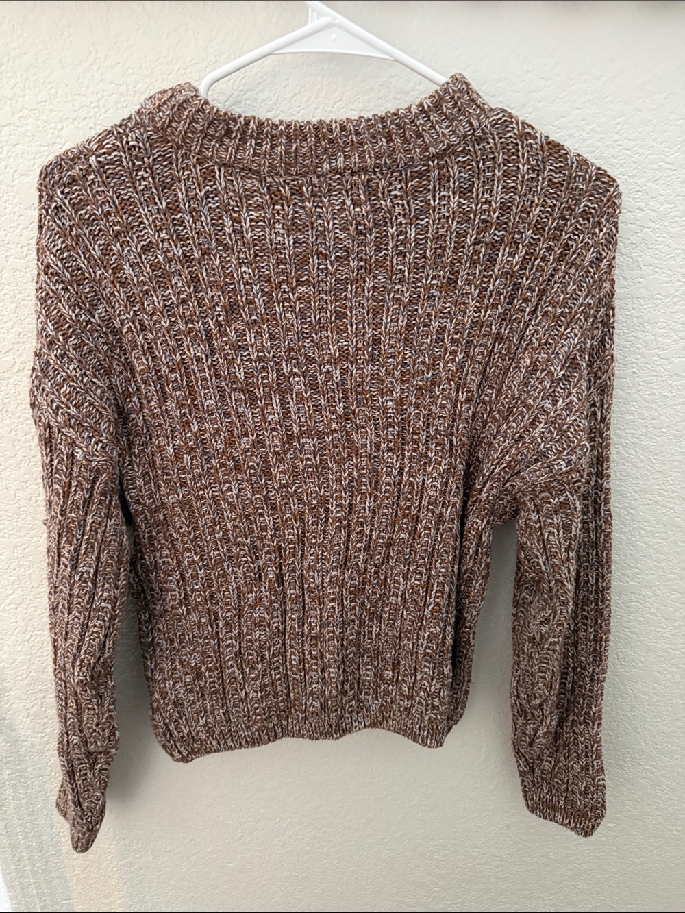 Universal Thread Marled Brown Ribbed Pullover Sweater - Picture 2 of 3